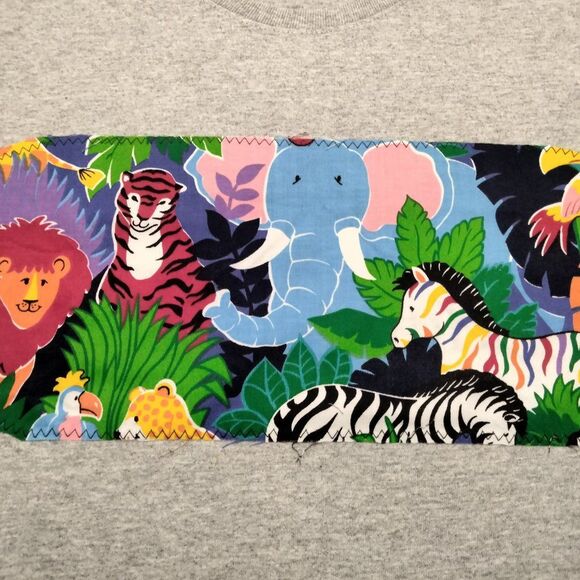 LARGE Heather Gray T Shirt Ladies - Zoo Animals NEW - Picture 2 of 12